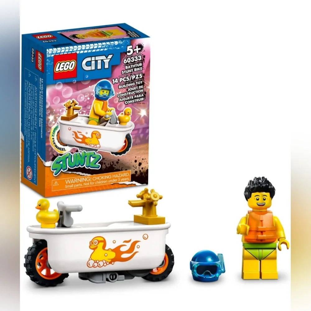 Lego Orange and White Building Set with Minifigure